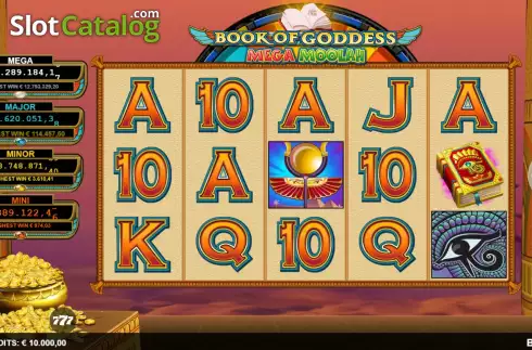 Скрин3. Book of Goddess Mega Moolah слот