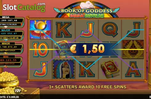 Скрин4. Book of Goddess Mega Moolah слот