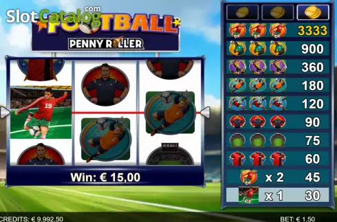 Скрин3. Football Penny Roller слот