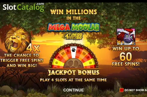 Скрин2. Mega Moolah 4Tune Reels слот