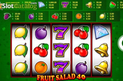 Скрин2. Fruit Salad 40 слот