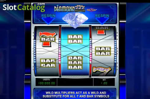 Скрин2. Diamond 777 Multiplier Retro Roller слот