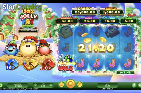Скрин4. 333 Jolly Fat Frogs Power Combo слот
