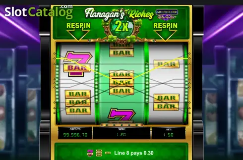 Скрин3. Flanagan's Riches Multiplier Retro Roller слот
