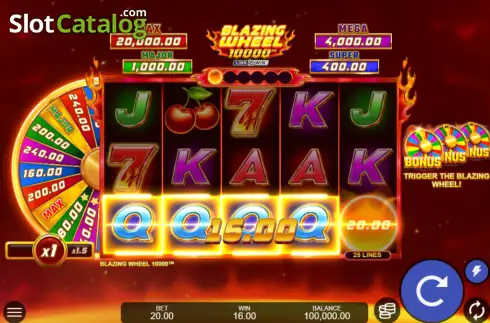 Скрин3. Blazing Wheel 10000 слот