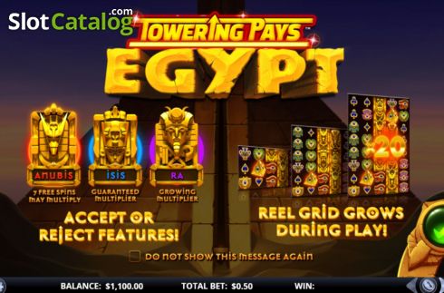 Скрин2. Towering Pays Egypt слот