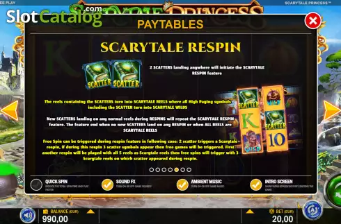 Скрин7. Scarytale Princess слот