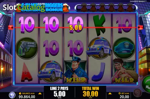 Скрин4. Cashbag Bandits слот