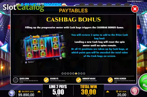 Скрин6. Cashbag Bandits слот