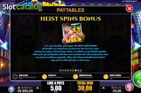 Скрин8. Cashbag Bandits слот