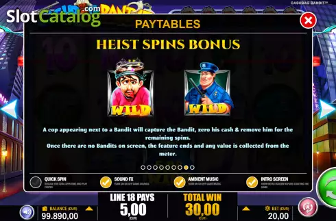Скрин9. Cashbag Bandits слот
