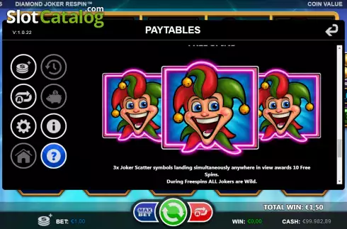 Скрин6. Diamond Joker Respin слот