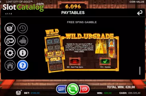 Скрин7. Lost City of Gold (Games Inc) слот