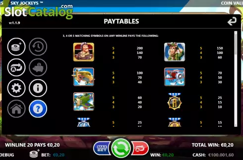 Скрин6. Sky Jockeys слот