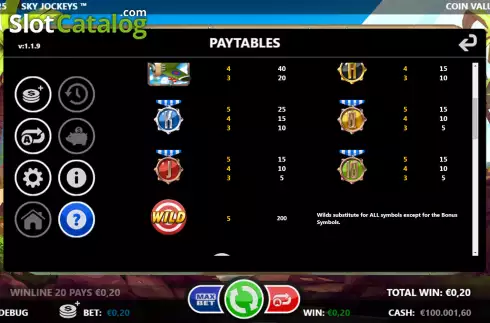 Скрин7. Sky Jockeys слот