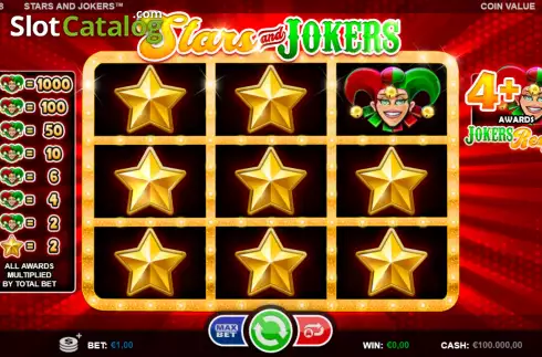 Скрин2. Stars and Jokers слот