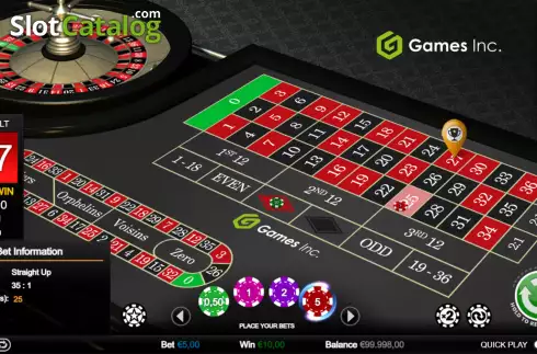 Скрин3. Hi-Roller Roulette (Games Inc) слот