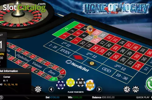 Скрин3. Home of Hockey European Roulette слот