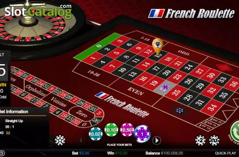 Скрин3. French Roulette (Games Inc) слот