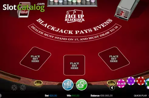 Скрин3. Face-Up Blackjack (Games Inc) слот