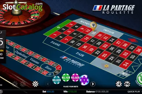 Скрин3. La Partage Roulette (Games Inc) слот