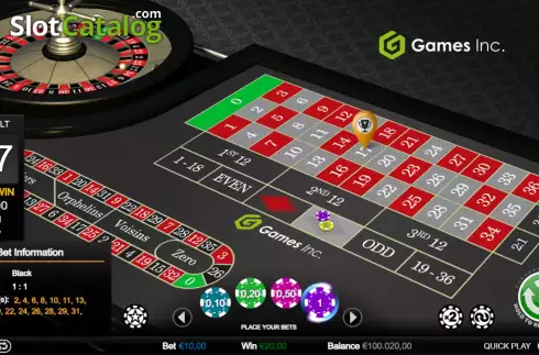 Скрин4. Lo-Roller European Roulette (Games Inc) слот