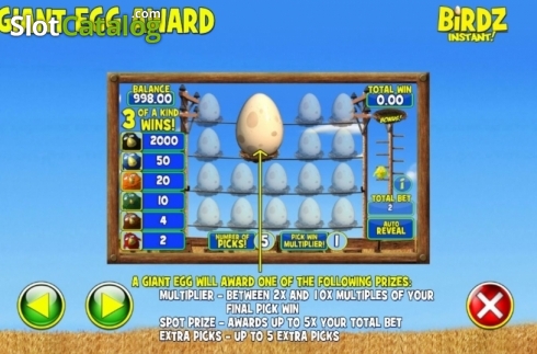 Скрин9. Birdz Instant Win слот