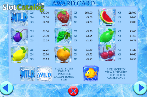 Скрин2. Frozen Fruits (Games Warehouse) слот