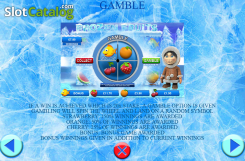 Скрин7. Frozen Fruits (Games Warehouse) слот