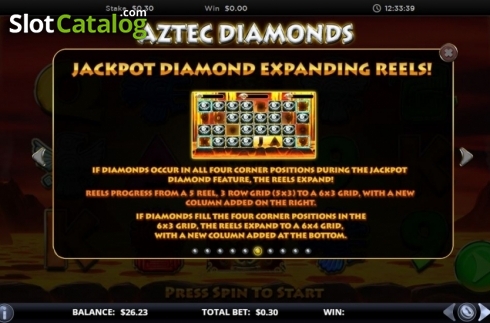 Скрин9. Aztec Diamonds слот
