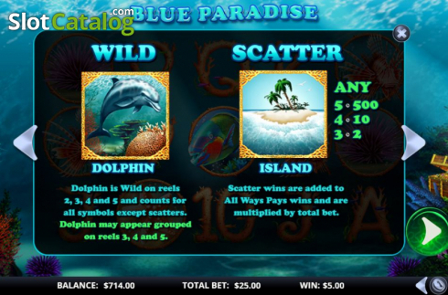Скрин8. Blue Paradise слот