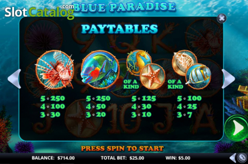Скрин9. Blue Paradise слот