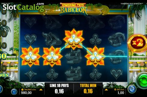 Скрин7. Towering Pays Babylon слот