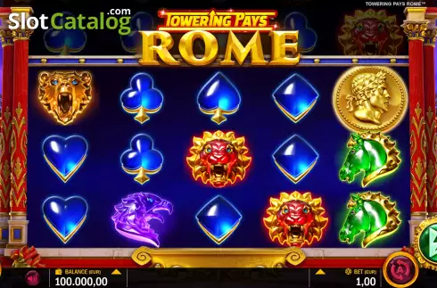Скрин2. Towering Pays Rome слот