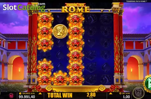 Скрин4. Towering Pays Rome слот