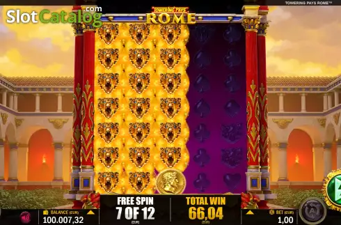 Скрин8. Towering Pays Rome слот