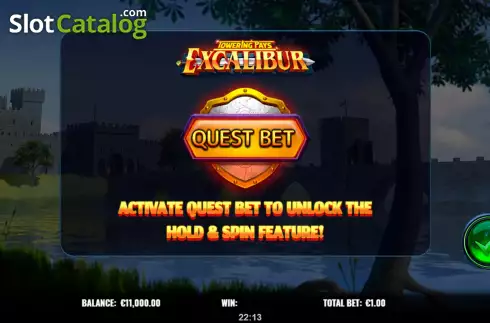 Скрин2. Towering Pays Excalibur слот
