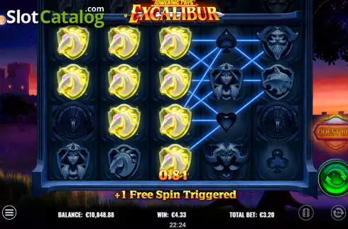 Скрин8. Towering Pays Excalibur слот