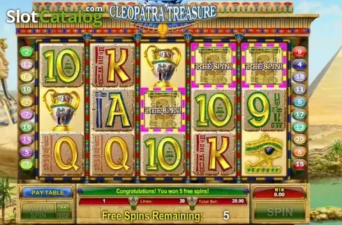 Скрин3. Cleopatra Treasure слот