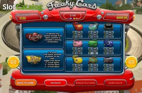 Скрин5. Freaky Cars слот