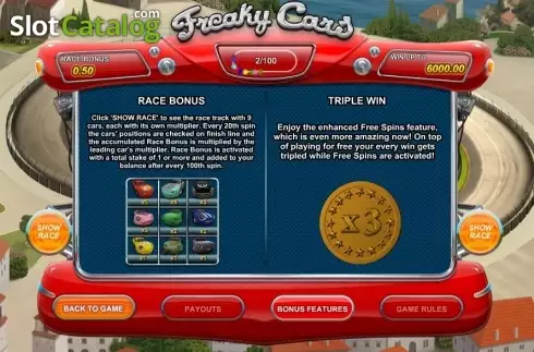 Скрин6. Freaky Cars слот