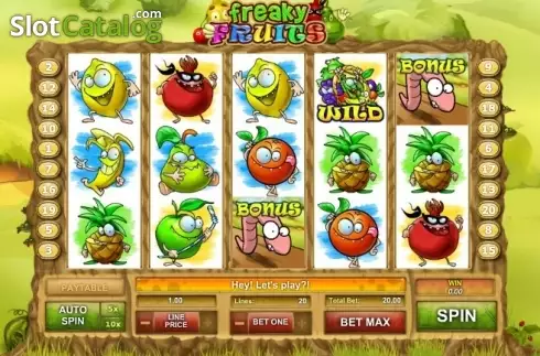 Скрин2. Freaky Fruits слот