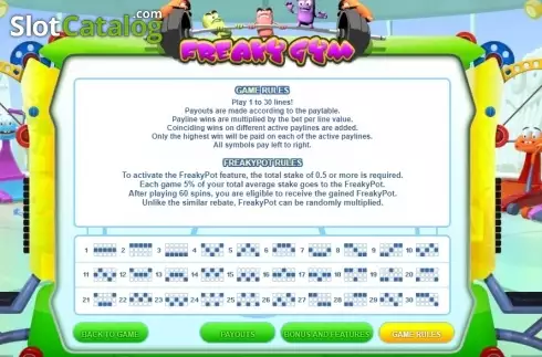 Скрин7. Freaky Gym слот