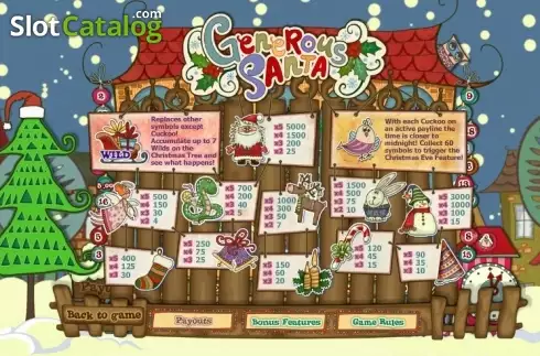 Скрин5. Generous Santa слот