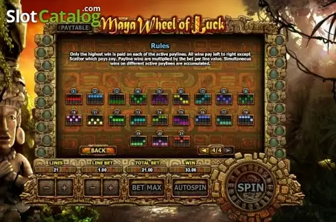 Скрин8. Maya Wheel of Luck слот