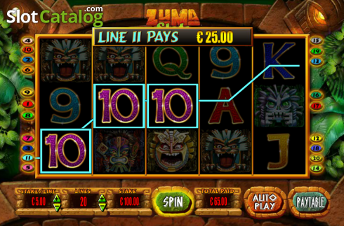 Скрин7. Zuma (Gamesys) слот