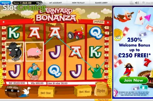 Скрин7. Barnyard Bonanza (Gamesys) слот