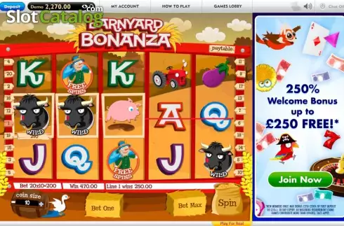 Скрин8. Barnyard Bonanza (Gamesys) слот