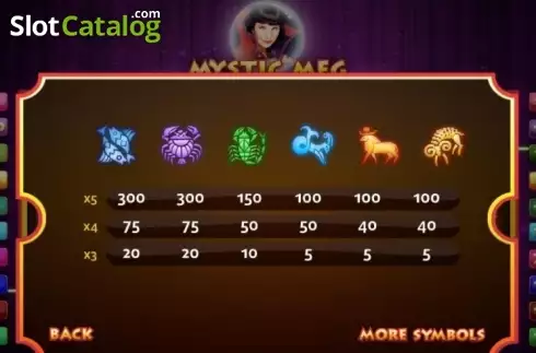 Скрин4. Mystic Meg слот