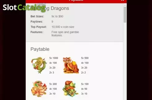 Скрин7. Spinning Dragons слот